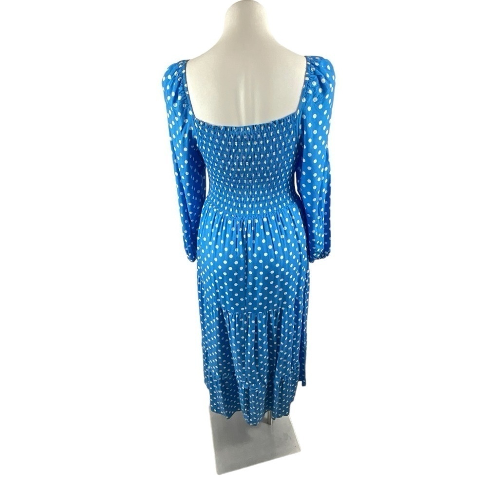 Dolan Anthropologie Left Coast Laney Polka Dot Maxi Dress in Blue and White - Picture 14 of 14
